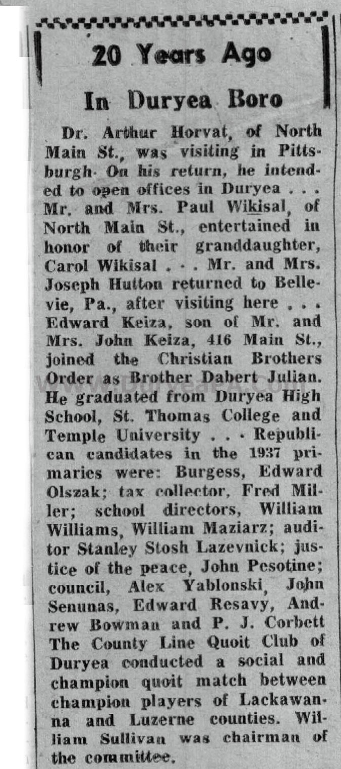 Duryea Pennsylvania Historical Homepage